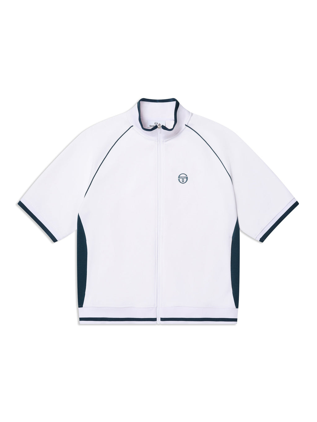 Pannello Short Sleeve Track Jacket-Brilliant White