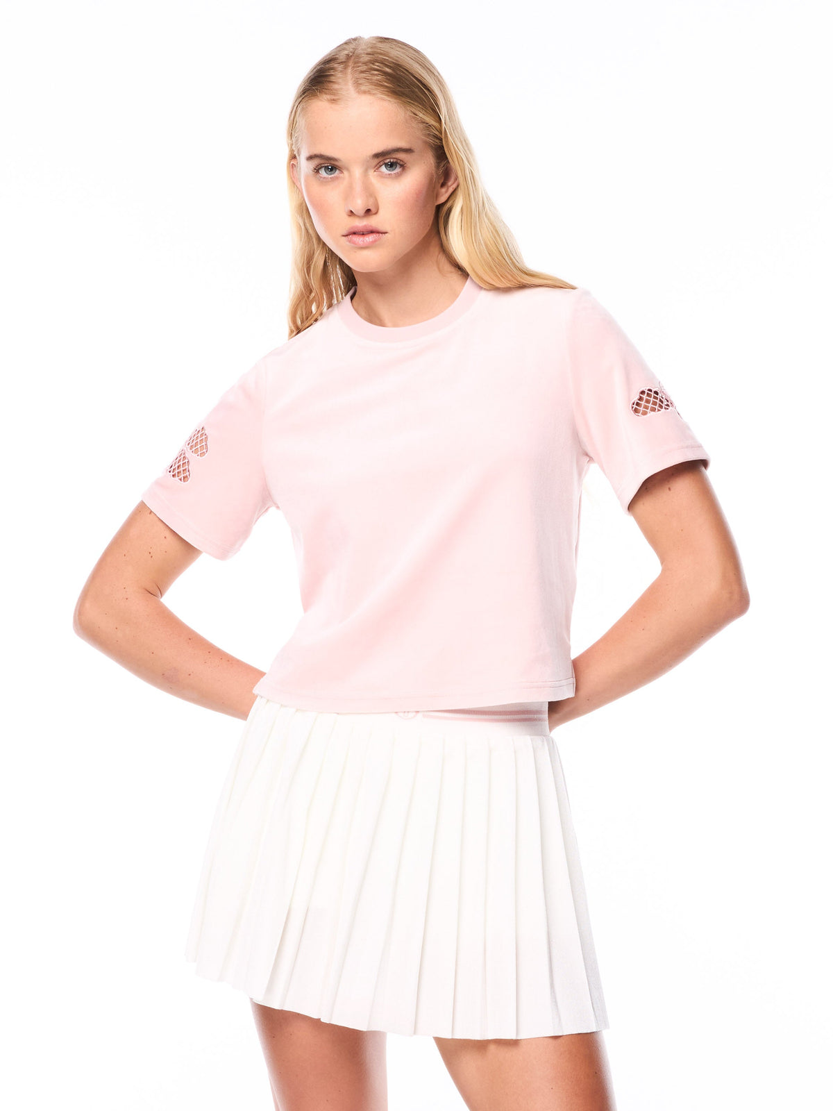 Nuvola Velour Cropped T-Shirt-Barely There