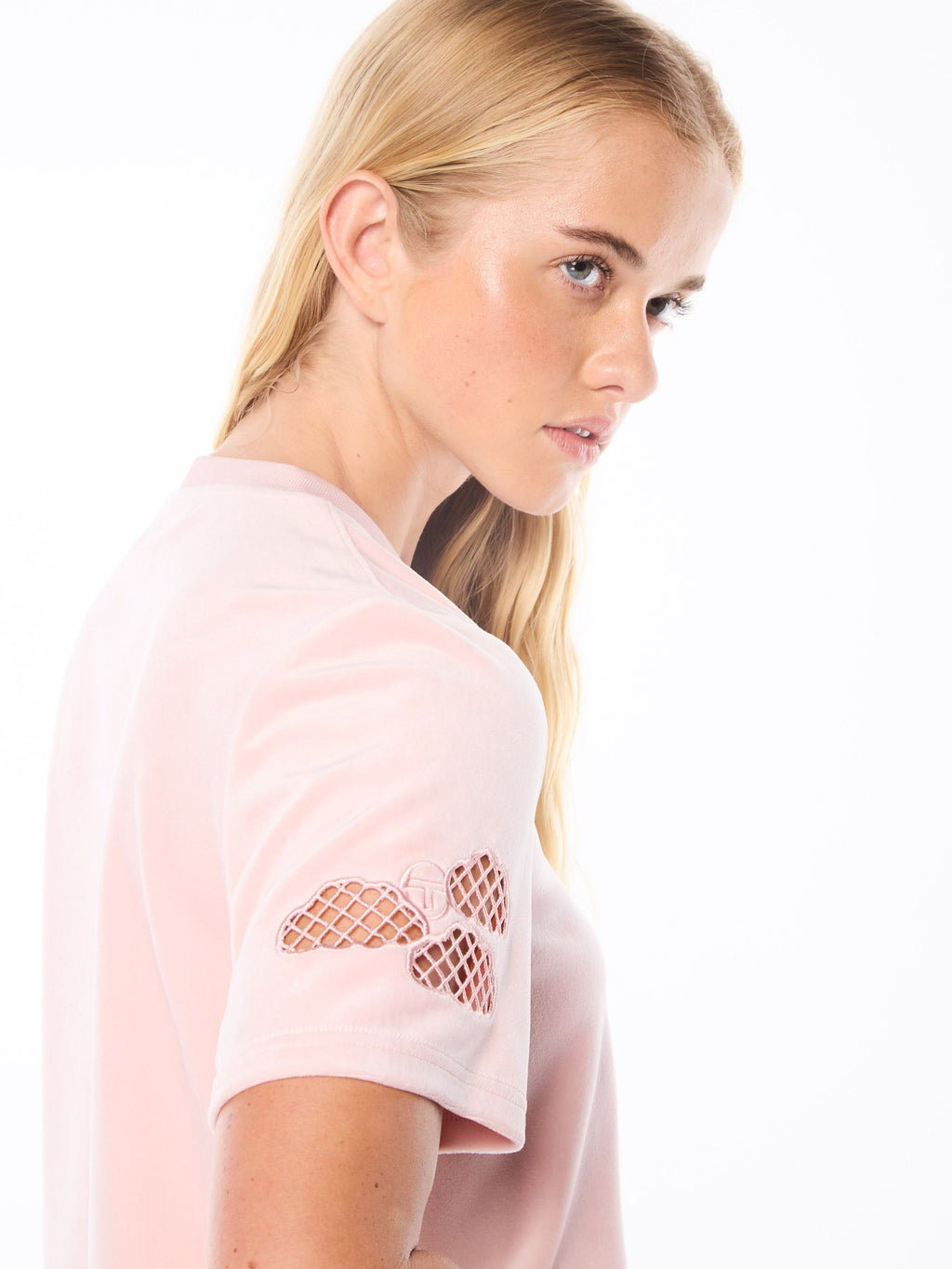 Nuvola Velour Cropped T-Shirt-Barely There