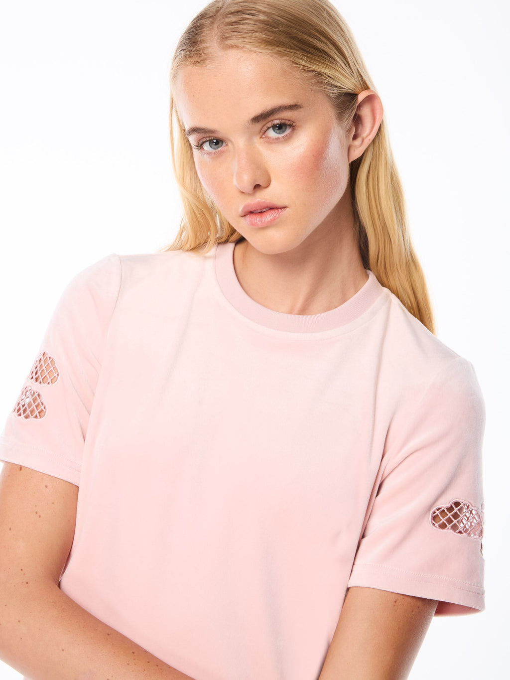 Nuvola Velour Cropped T-Shirt-Barely There