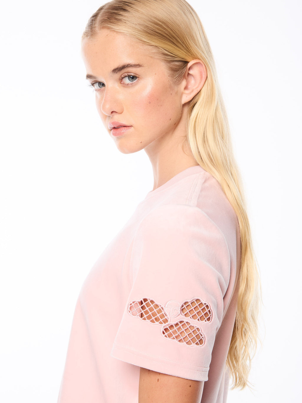Nuvola Velour Cropped T-Shirt-Barely There