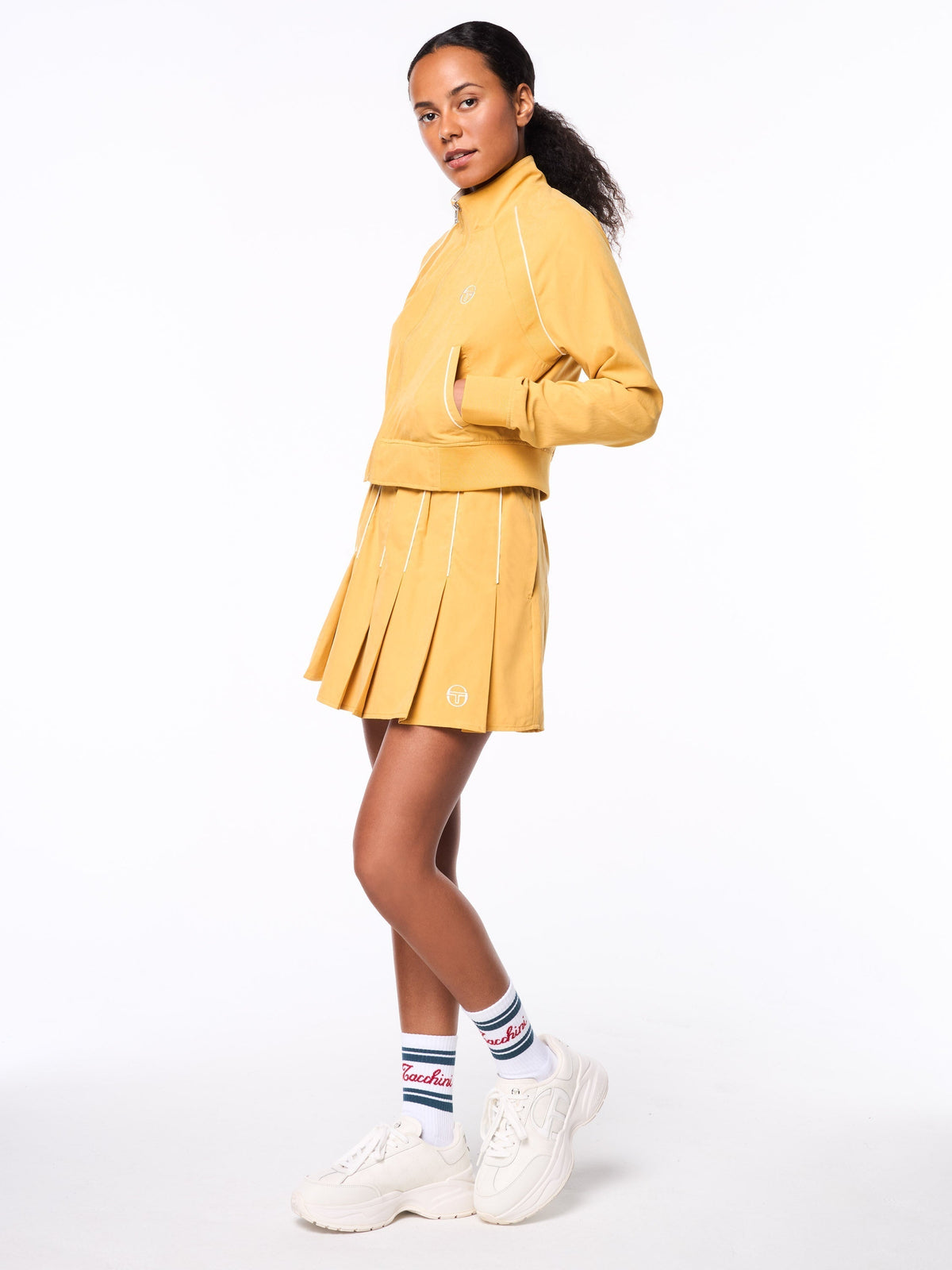 Via Track Jacket-Honey Gold
