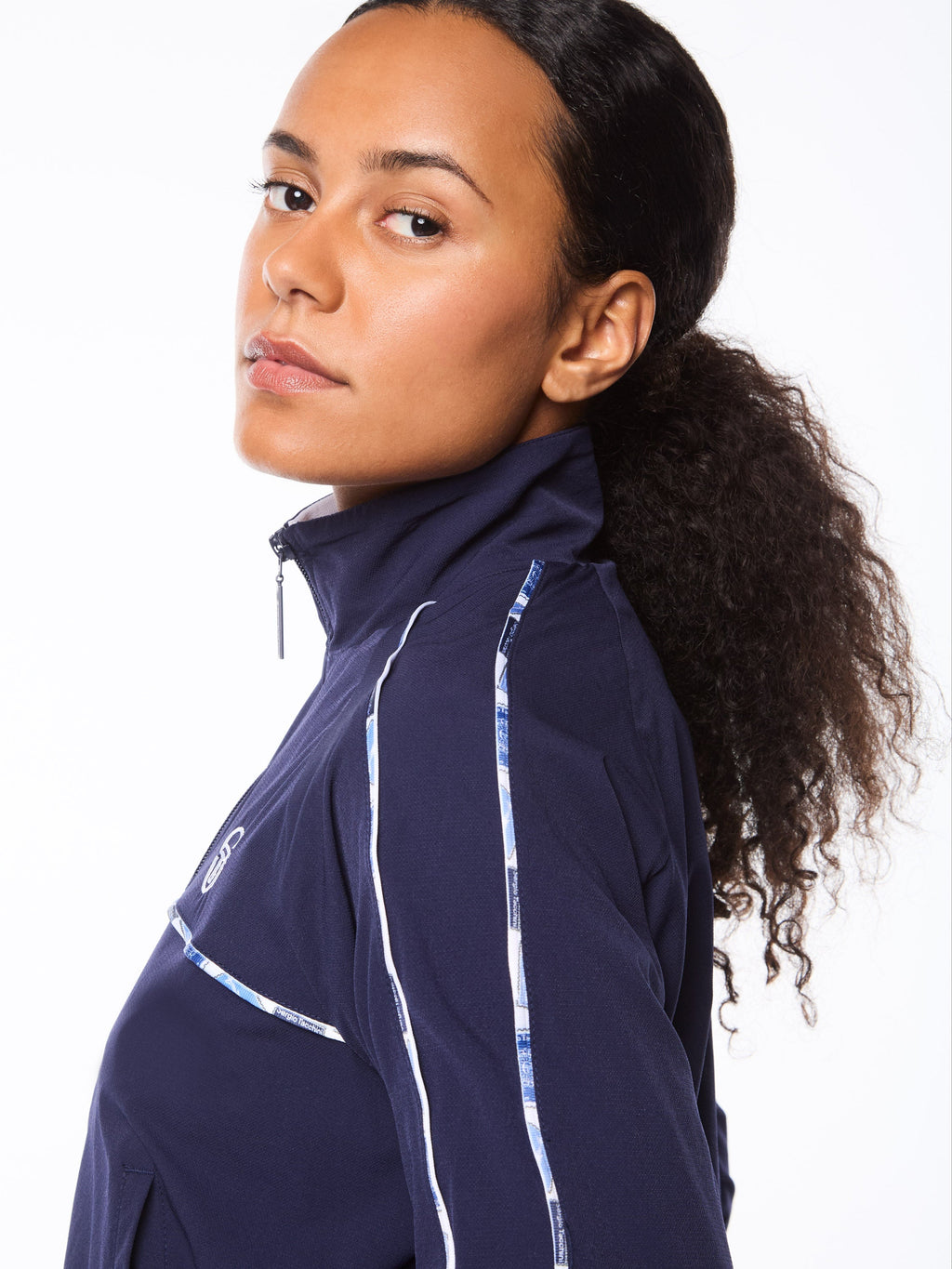 Women's Lioni Track Jacket- Maritime Blue