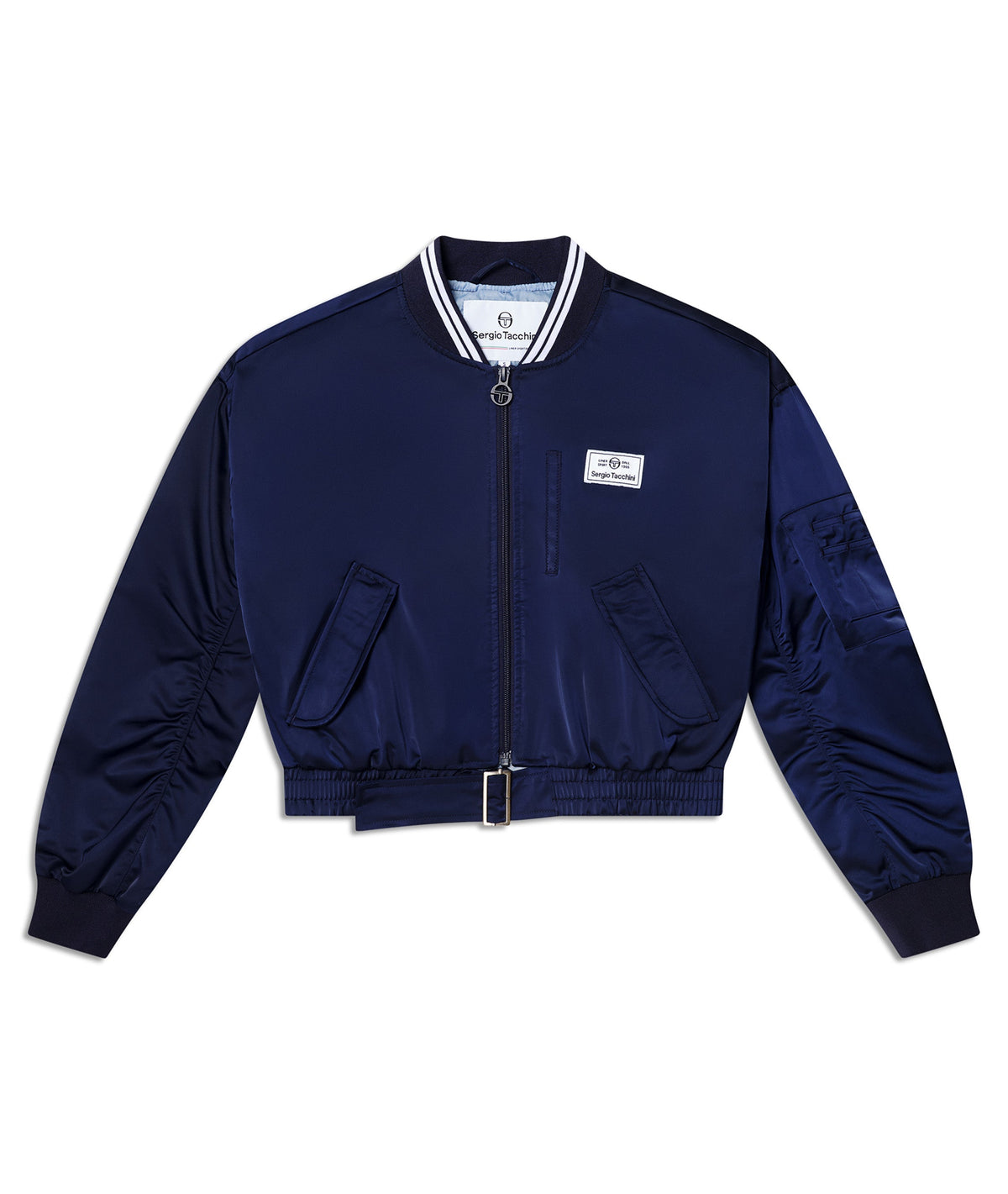 Women's Piano Bomber Jacket-Maritime Blue