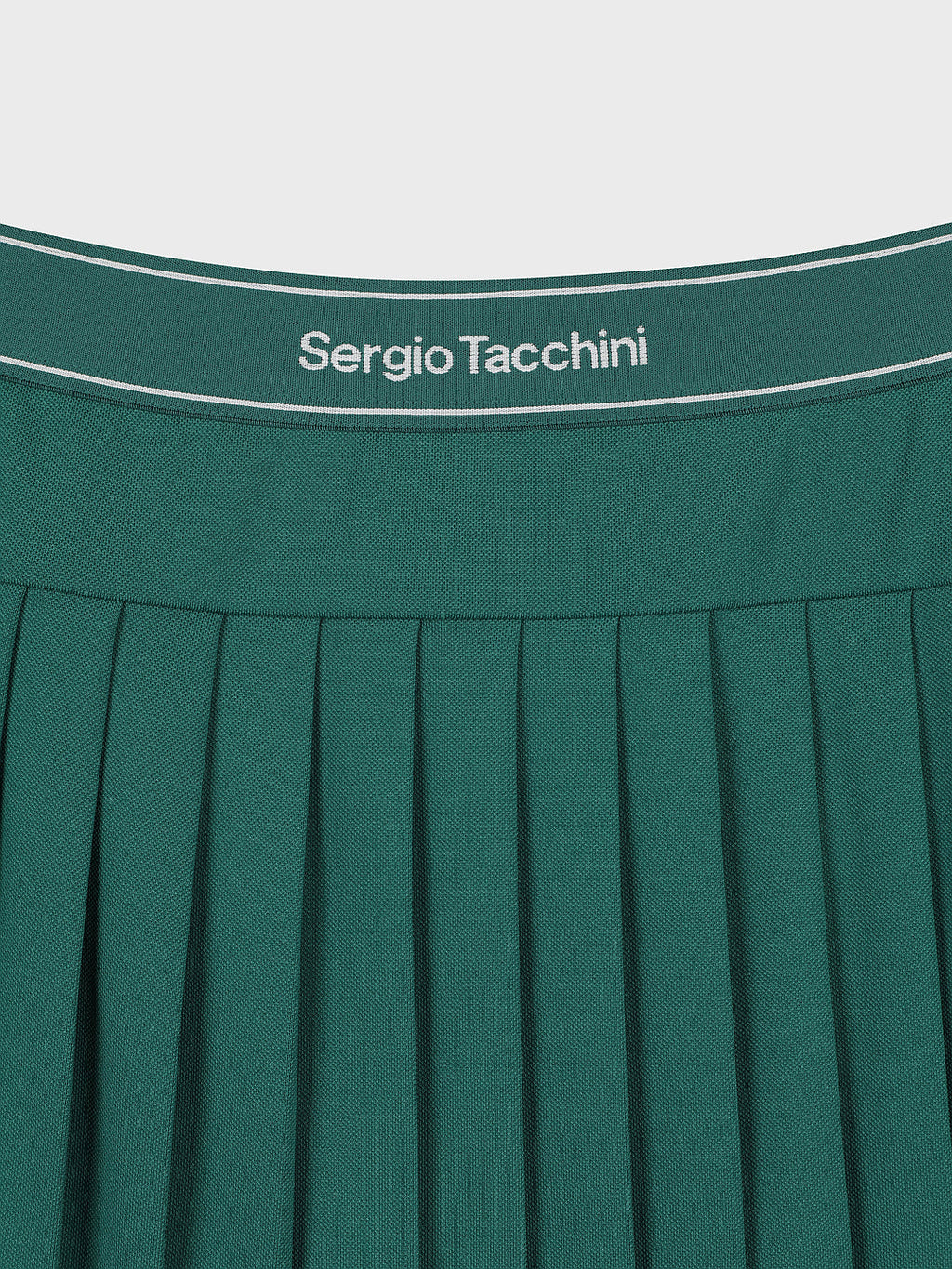 MC Scratch Staff Pleated Skirt-Dark Green
