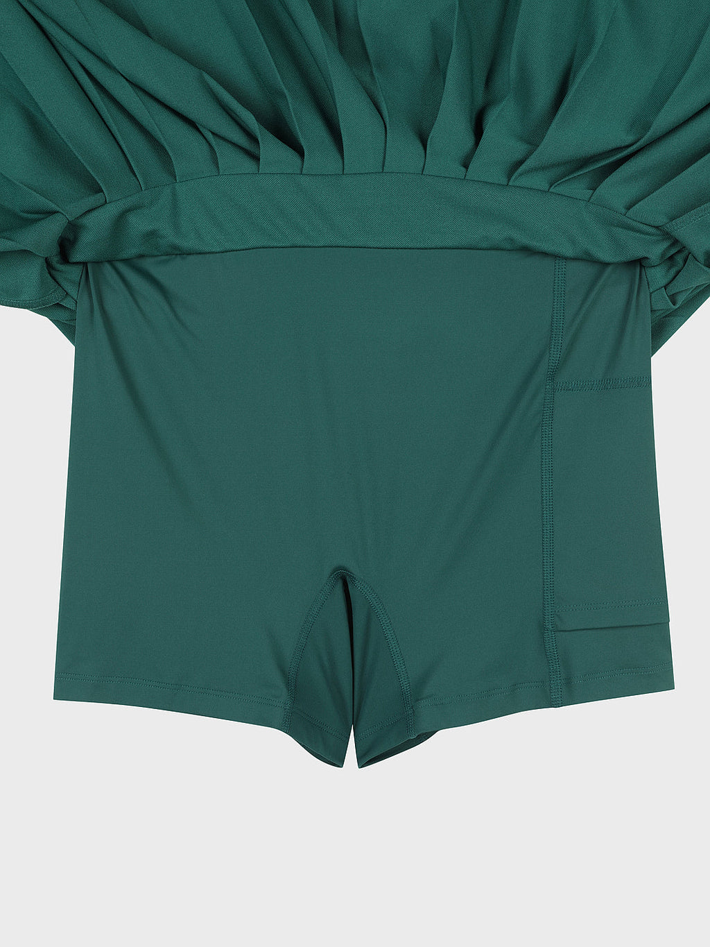 MC Scratch Staff Pleated Skirt-Dark Green