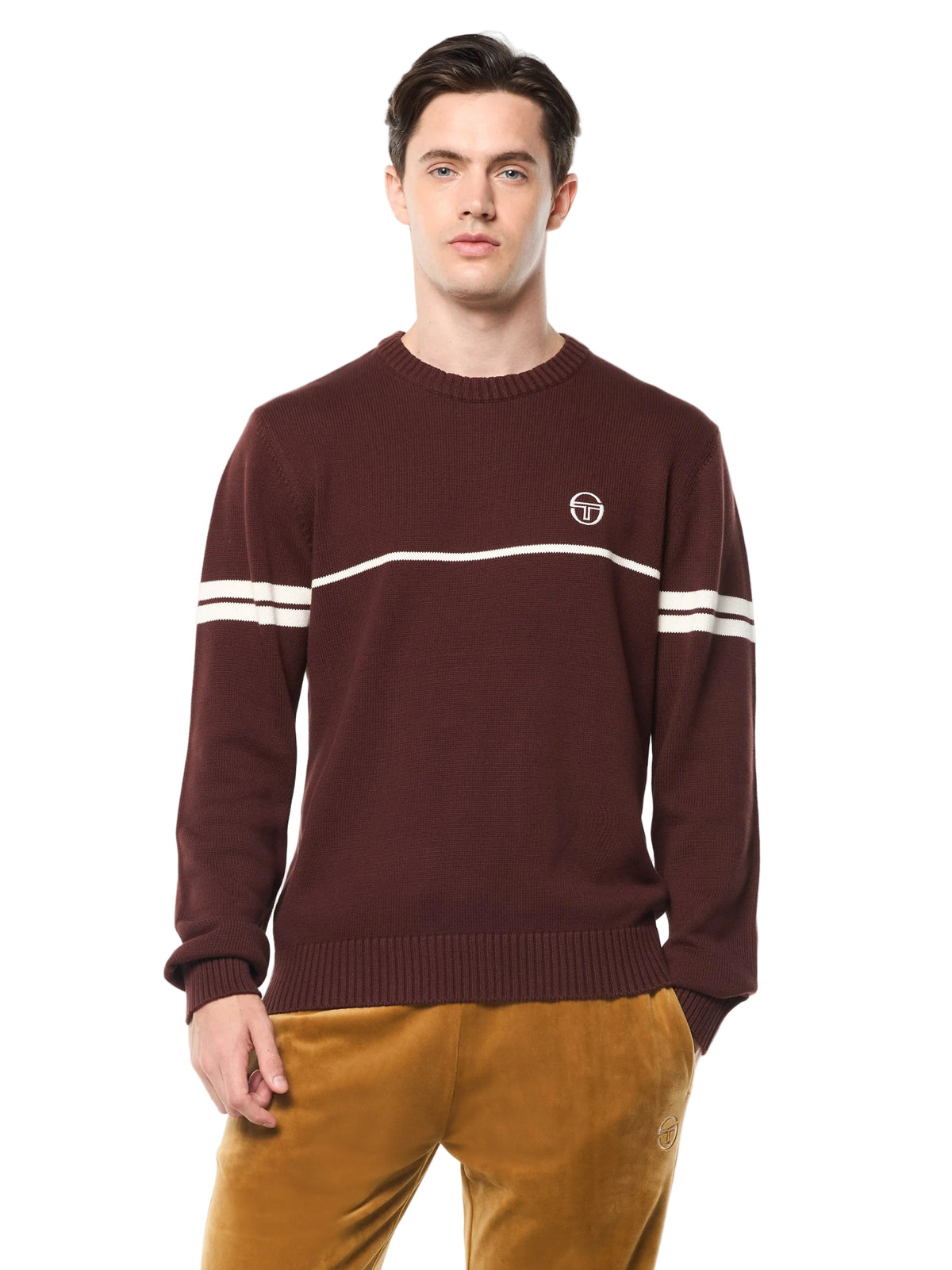 Orion Knit Sweater- Bitter Chocolate/ Gardenia