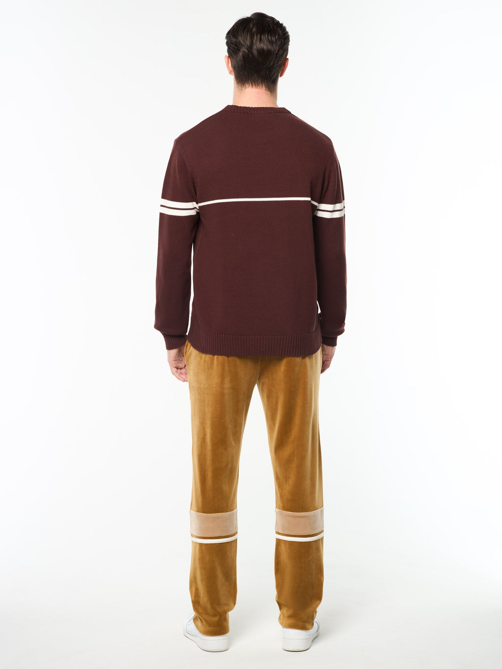 Orion Knit Sweater- Bitter Chocolate/ Gardenia