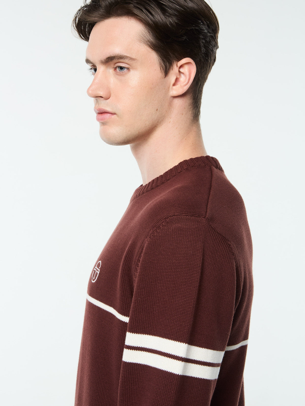 Orion Knit Sweater- Bitter Chocolate/ Gardenia